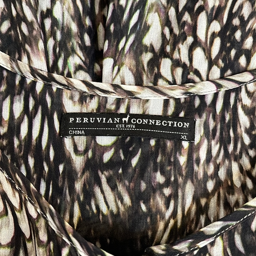 Peruvian Connection Long Sleeve Button Up Blouse … - image 7